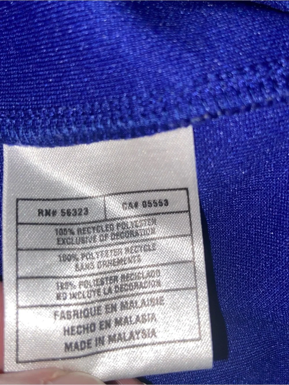 Nike Track Jacket Mens Large RN #56323 CA# 05553 Zip Striped Vtg Y2K Royal Blue
